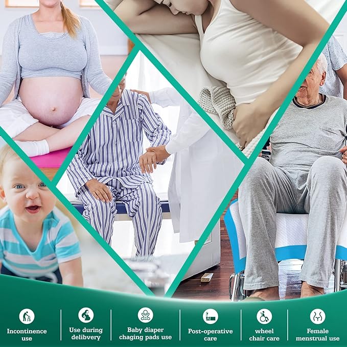 Bed Pads Disposable 30" x 36" [100 Count] Adult Incontinence Underpads, Heavy Duty Absorbent Pee Pad, XL Chucks Leakproof, Extra Large Puppy Training Pad, Waterproof Baby Changing Pad