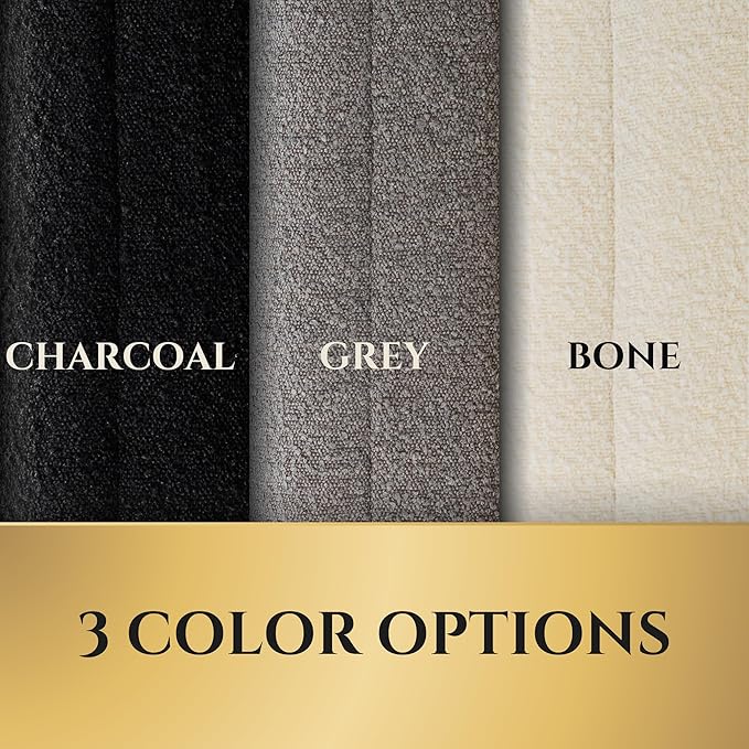 Luxury Boucle Fabric Orthopedic Dog Bed with Memory Foam | Breathable Comfort and Washable Dog Couch Bed with Waterproof Liner & Cover | Ideal Sofa Beds for Medium Dogs - Charcoal 37"x30x6