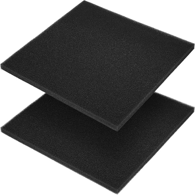 Aquarium Filter Sponge Pad, Filter Media Foam Sponges, Filter Accessories for Fish Tanks and Ponds (18.5"x18.5"x0.8", 35PPI, 2 Pack)