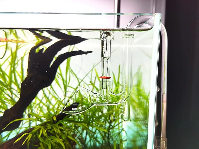 Glass Lily Pipe Set Outflow with Surface Skimmer & Multi-Level Water Intake (17mm for 16/22mm (5/8'' i.d.) tubing)