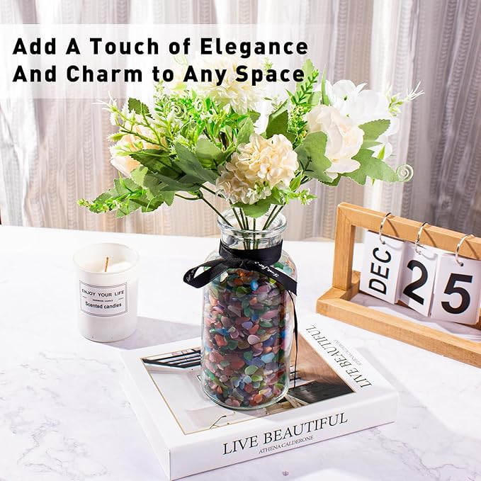 3 Lb Cat Eye Stones Aquarium Gravel Rocks for Fish Tank, Fish Tank Rocks Gravel Betta Fish Colorful Marbles for Vases Filler, Garden and Fish Tank Decoration