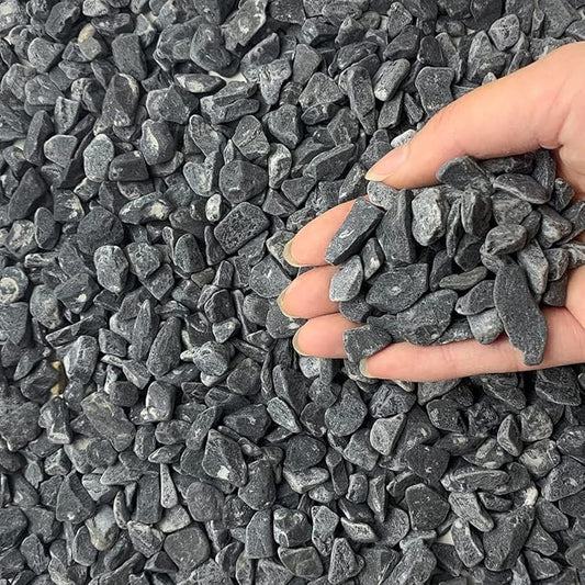 2lbs Black Gravel, 3/8 Inch Black Stones. Decorative Black Rocks for Succulent Plants, Vase, Cactus, Bamboo Plants and Outdoor Garden Landscaping