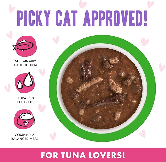 B.F.F. OMG - Best Feline Friend Oh My Gravy!, Tuna & Lamb Lights Out with Tuna & Lamb, 5.5oz Can (Pack of 8)