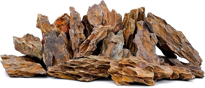 2-4 Inches Natural Dragon Stone 20 PCS Aquarium Rocks for Aquascaping, Aquarium Landscaping, Terrariums, Fish Tank Decoration, Vivariums, Paludarium, Reptile and Amphibian Enclosures