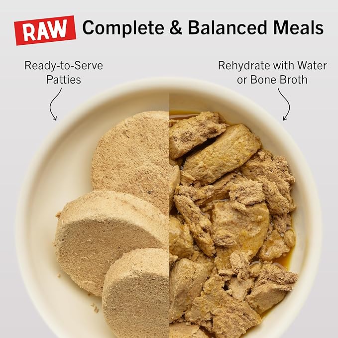 Stella & Chewy's Freeze-Dried Raw Dinner Patties - Duck Duck Goose Recipe - High Protein Grain-Free Puppy & Dog Food - Perfect For Picky Eaters - 5.5 oz