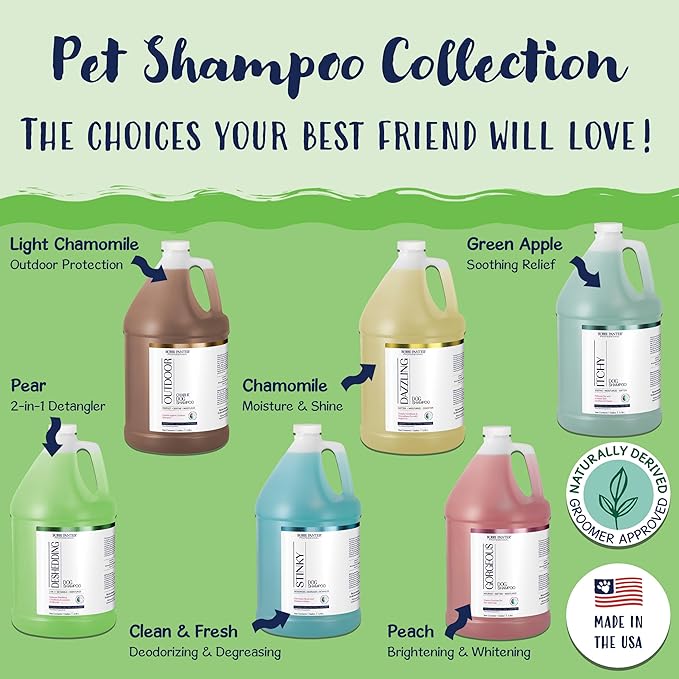 Bobbi Panter Dog Shampoo - Made in USA - All Natural Formula for Heavy Duty Deodorizing & Degreasing - Concentrated 25:1 for Professional Groomers - Fresh Clean Scent, 1 Gallon