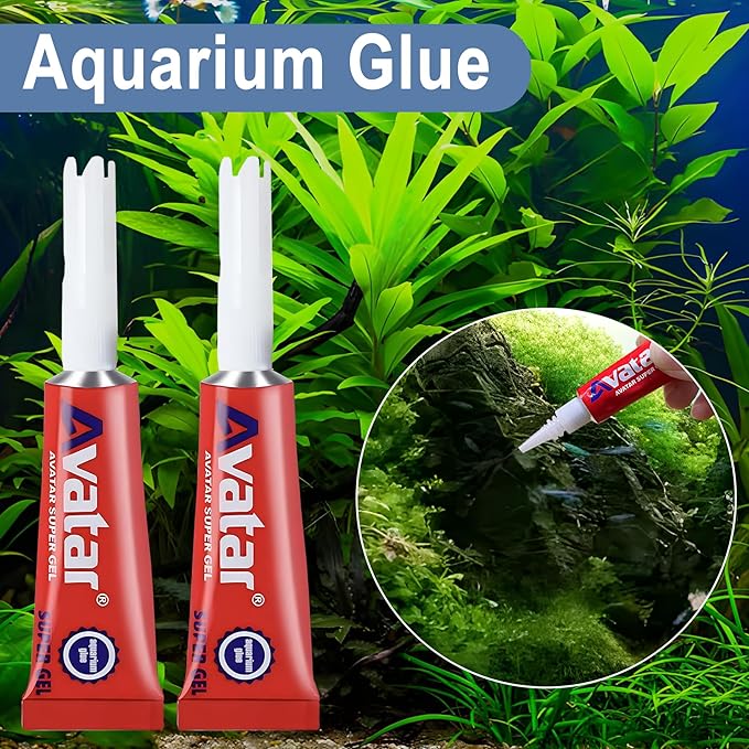 3 PCS Aquarium Glue, Aquarium Aquascape Aquatic Plants Coral Glue, Safety and Quick-Drying, Reef Glue Suitable for Aquatic Plants, Moss, Coral, Stones, Shells, Fresh Water and Salt Water All Can Be Us