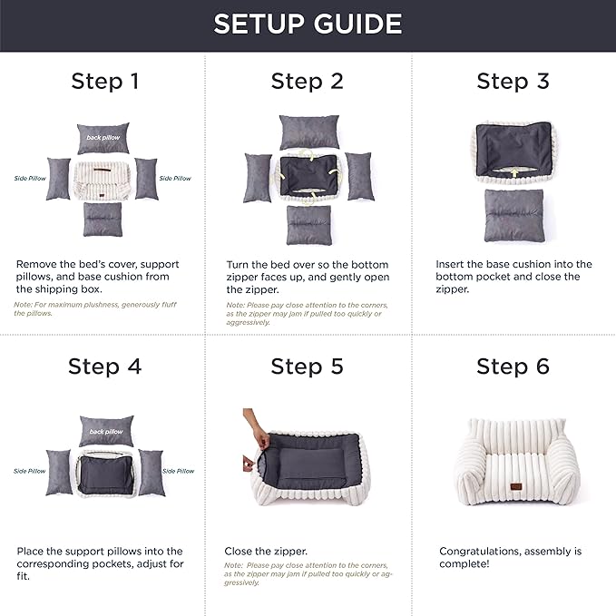 Bedsure Cute Cat Couch for Pets - Fluffy Cat Sofa with Premium Soft Corduroy Fleece, Fuzzy Pet Couch Bed with Removable Washable Cover, Supportive Pet Chair for Indoor Cats, 24inch, Tuscan Beige