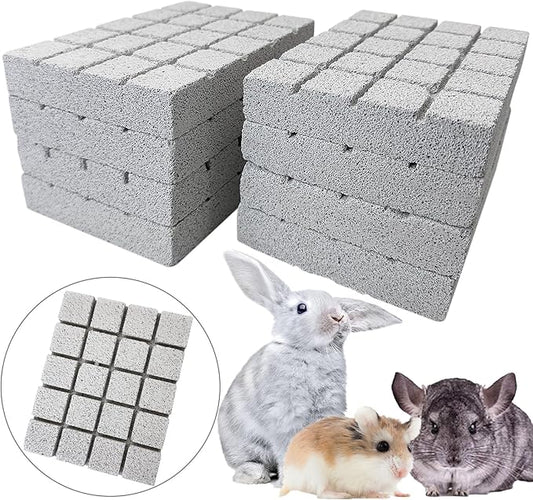 Hamiledyi 8PCS Rabbit Scratching Pads Bunny Lava Grinding Claw Pads Small Animal Foot Pads Hamster Scratch Board Chew Toys for Gerbil Chinchilla Hedgehog Guinea Pig Cage Accessories