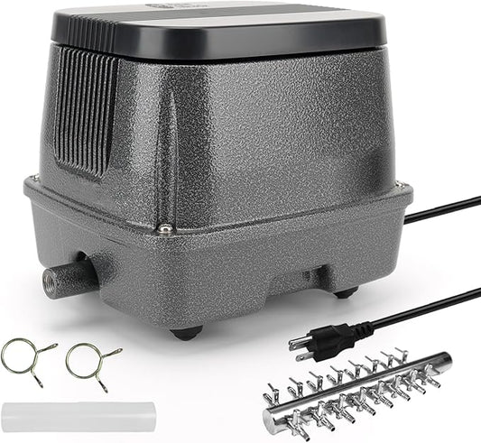 AquaMiracle Linear Air Pump, 635/950/1600/4000GPH Pond Bubbler Septic Air Pump, Energy-Efficient Pond Aerator for Outdoor Ponds, Aquariums, Hydroponics, Waste Treatment