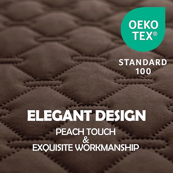 gogobunny 100% Double-Sided Waterproof Dog Bed Cover Pet Blanket Sofa Couch Furniture Protector for Puppy Large Dog Cat, Reversible (30x70 Inch (Pack of 1), Dark Chocolate/Light Chocolate)