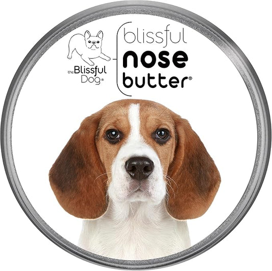 The Blissful Dog Beagle Nose Butter for Dry, Cracked Skin, Lick-Safe Dog Nose Balm with Moisturizing Shea Butter, Almond, Olive, and Essential Oils, Pet Supplies, Uncented, 1 oz.