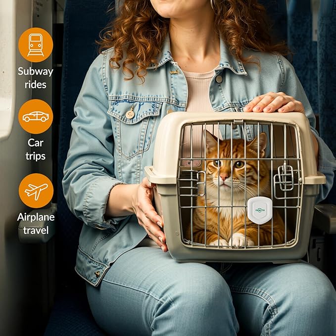 Cat Calming Diffuser – for Travel, Car & Home Use, Pheromone Diffuser for Cats & Kittens to Reduce Anxiety and Stress, No Electricity Needed, Long-Lasting Calming Support (2 Pack)