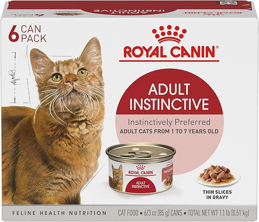 Royal Canin Adult Instinctive Thin Slices in Gravy Wet Cat Food, 3 oz., 6-Pack