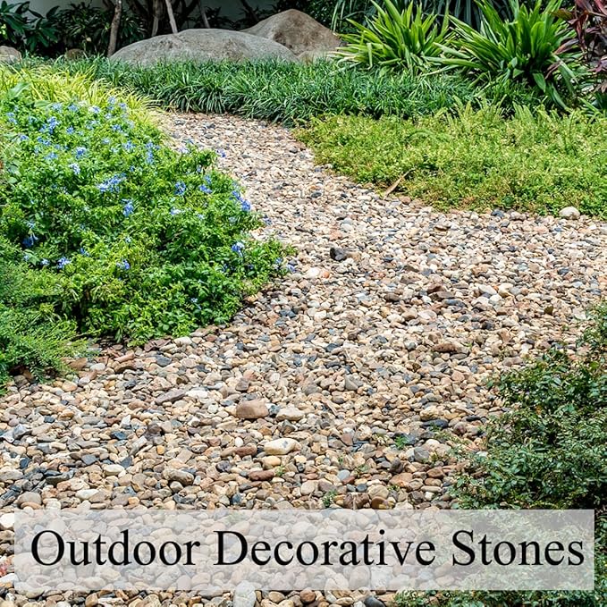 5lbs Aquarium Gravel, Pea Gravel for Indoor Plants,1/4 Inch Decorative River Rocks for Aquarium Succulent Vase Fish Tank Gravel Plant Soil Cover and Outdoor Landscaping Rocks