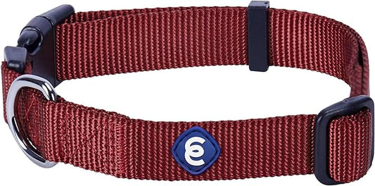Blueberry Pet Essentials Large Dog Collar | Adjustable Nylon Dog Collar for Large Dogs | Fired Brick | Stylish Large Boy Dog Collar | Secure Puppy Collar | Dog Collars for Small Dogs & More