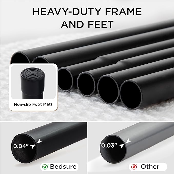 Bedsure Outdoor Elevated Dog Bed Large Sized Dog, Portable Indoor & Outdoor Cooling Raised Cot Pet Hammock Bed with Skid-Resistant Feet, Frame with Breathable Mesh, Grey, 49 inches