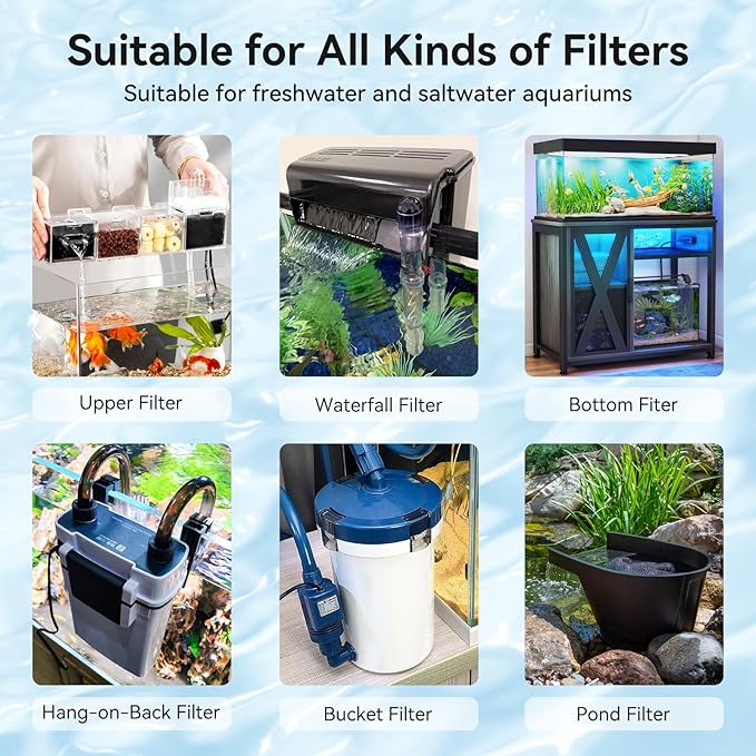 Aquarium Filter Sponge Pad, Filter Media Foam Sponges, Filter Accessories for Fish Tanks and Ponds (18.5"x18.5"x0.8", 35PPI, 2 Pack)