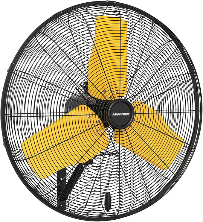 24 Inch 9500 CFM Waterproof Wall Fan Pro Series - Outdoor High Velocity Wall Mount Fan with Enclosed Motor for Residential, Warehouse, Patio, Shop, Garage, Barn UL Safety Listed