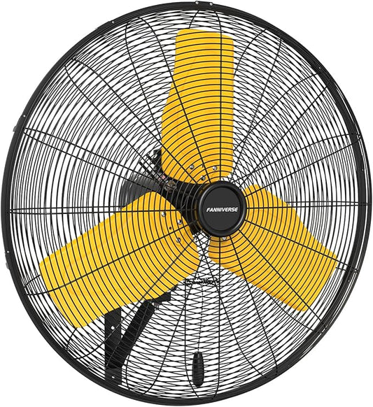 24 Inch 9500 CFM Waterproof Wall Fan Pro Series - Outdoor High Velocity Wall Mount Fan with Enclosed Motor for Residential, Warehouse, Patio, Shop, Garage, Barn UL Safety Listed