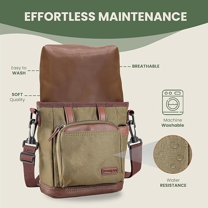 BEAU&FUR Dog Treat Pouch with Clicker for Training - Hands-Free Dog Treat Bag with Magnetic Closure, Built-in Poop Bag Holder Pocket