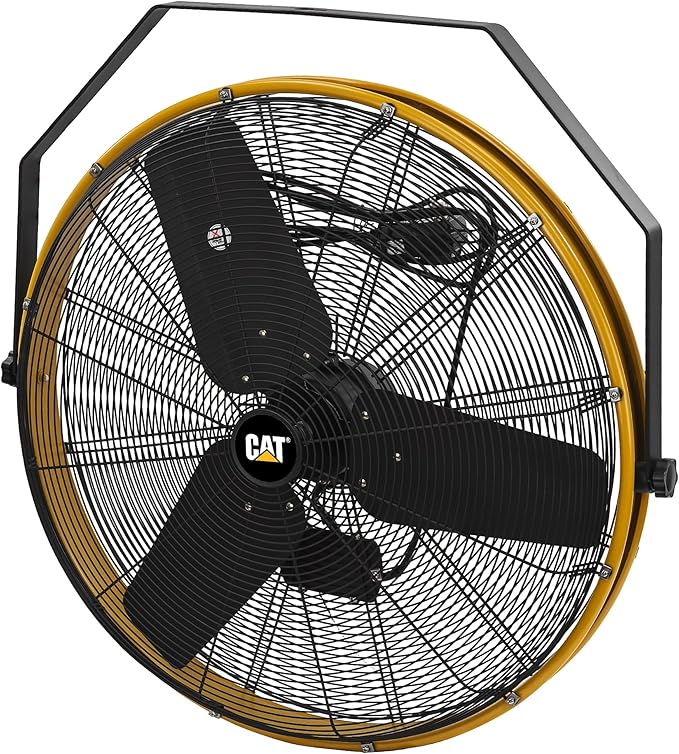 CAT 30 Inch Outdoor IPX4 Weatherproof High Velocity Wall Mounted Shroud Fan. 8900 CFM, 3 Speed - For Industrial, Commercial, & Residential Use. cETL Certified