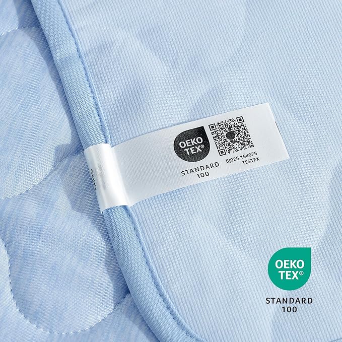 Cozy Bliss Leakproof Cooling Blanket for Large Dogs – Q-Max>0.4, Durable & Washable Dog Cooling Mat for Hot Weather, Soft Pet Throw & Couch Protector for Dogs & Cats, 40x60 Inch, Heather Cool Blue