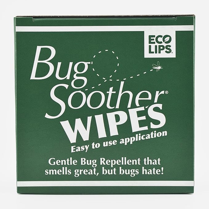 Bug Soother Wipes (15-ct) - Natural Mosquito Repellent & Deterrent - 100% DEET-Free Safe Single-Use Bug Wipes for Adults, Kids, & Pets - Made in USA