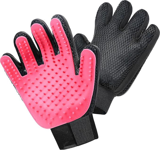 Maxpower Planet Pet Grooming Gloves for Dogs and Cats - Grooming Mitt for Dogs -Cat Gloves - Hair Removal Bruh - All Hair Types