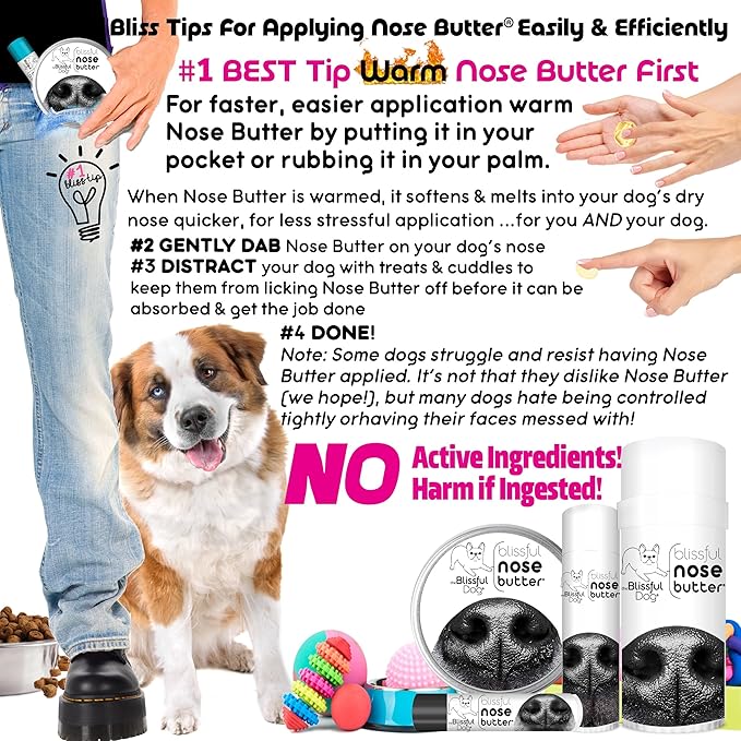 3 Cute Puppies Unscented Nose Butter - Dog Nose Butter, 0.15 Ounce