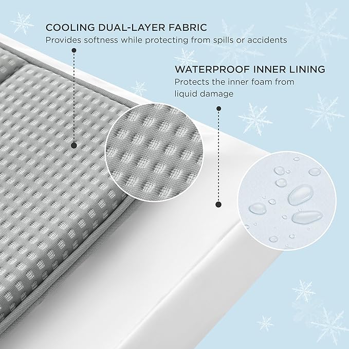 Bedsure Cooling Dog Bed for Small Dogs - Orthopedic Flat Puppy Beds with Removable Washable Cover, Egg Crate Foam Pet Mat, Suitable for Pet Up to 20 lbs