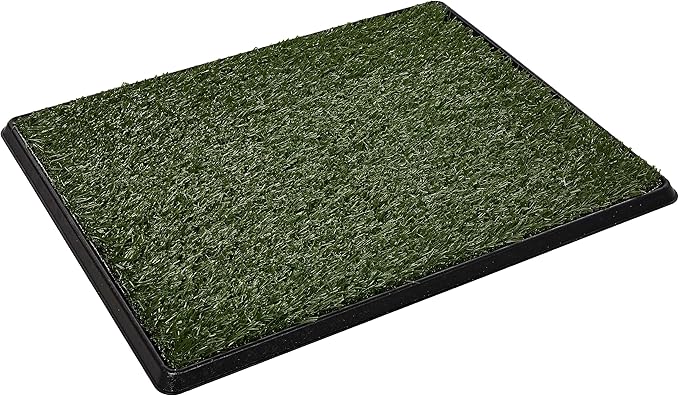 Artificial Grass Puppy Pee Pad for Dogs and Small Pets - 20x25 Reusable 3-Layer Potty Training Pad with Tray - Dog House and Pet Supplies by PETMAKER