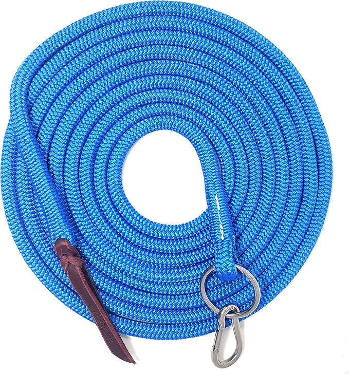 22' Long Line with SS O Ring and Carabiner (Blue)