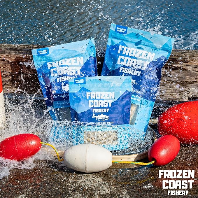 Frozen Coast Capelin Cat & Dog Treats- Single-Ingredient, All-Natural, High-Protein, Omega-3s, Fish Snacks (3 oz Bag)
